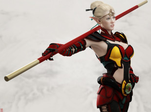 Картинка 3д графика elves эльфы шест девушка