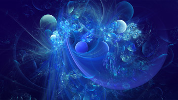 Картинка 3д графика abstract абстракции узор цвета синий