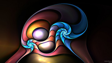 Картинка 3д графика fractal фракталы цвета узор