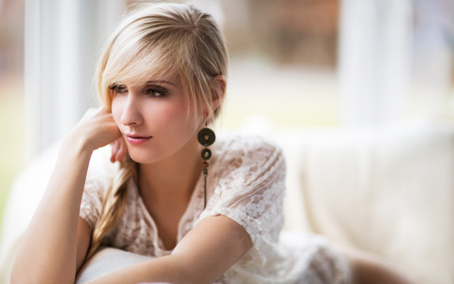 Обои картинки фото -Unsort Блондинки, девушки, unsort, блондинки, серьги