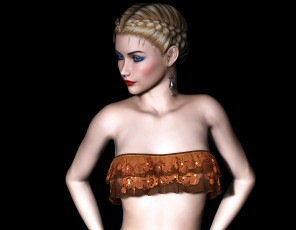 обоя fantine, 3д графика, people , люди, взгляд, девушка, фон