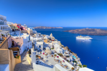 Картинка oia +santorini +greece города санторини+ греция санторини острова лайнер aegean sea ия greece santorini эгейское море