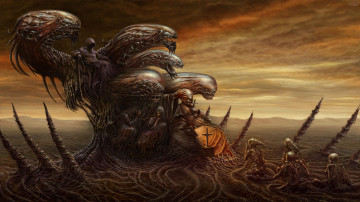 Картинка фэнтези нежить сюрреализм скелеты