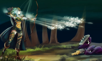 Картинка фэнтези девушки лук стрелы стрелок девушка арт