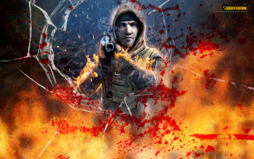 Картинка survarium видео+игры огонь стекло оружие мужик