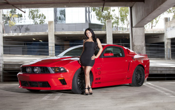 Картинка автомобили авто+с+девушками mustang