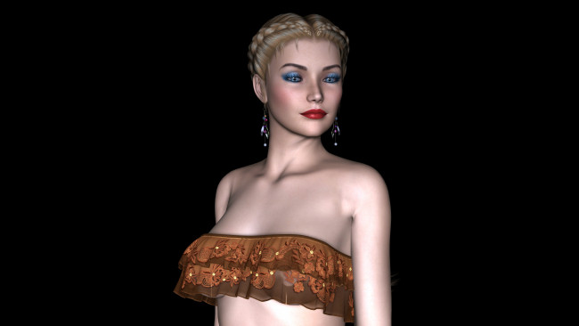 Обои картинки фото fantine, 3д графика, people , люди, взгляд, девушка, фон