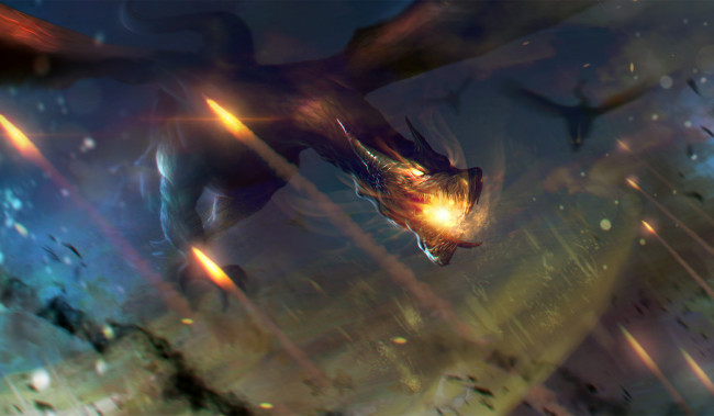 Обои картинки фото фэнтези, драконы, огни