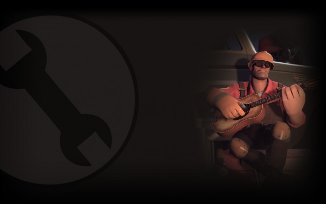 Обои картинки фото видео игры, team fortress 2, гитара