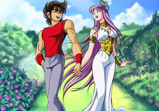 Картинка разное арты тропинка лето прогулка парк парень взгляд фон девушка