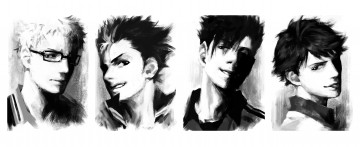 Картинка разное арты парни портреты чёрно-белый