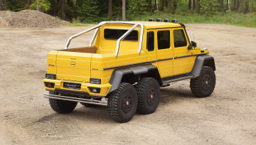 обоя автомобили, mercedes-benz, w463, 2015г, желтый, 6x6, g, 63, mansory, amg