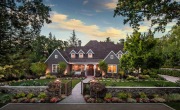 Картинка города -+здания +дома деревья особняк дом улица