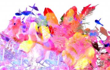 Картинка разное компьютерный+дизайн сад клумба трава лепестки цветы