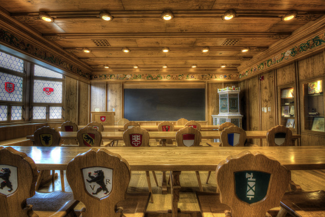 Обои картинки фото swiss room, интерьер, убранство,  роспись храма, собор, кампус, комната