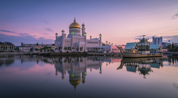 обоя sultan omar ali saifuddin mosque, города, - мечети,  медресе, мечеть