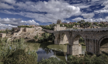 Картинка города -+мосты река мост дома