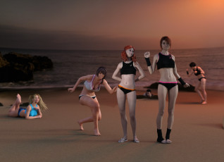 Картинка 3д+графика люди+ people девушки фон взгляд