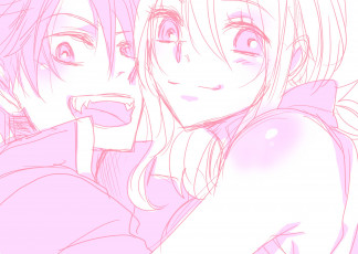 Картинка аниме fairy+tail нацу люси