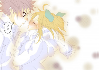 Картинка аниме fairy+tail нацу люси
