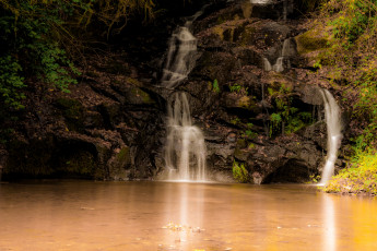 Картинка природа водопады лес река водопад