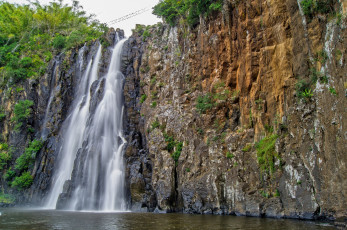 Картинка природа водопады лес река водопад