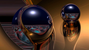 Картинка 3д+графика абстракция+ abstract блеск шары