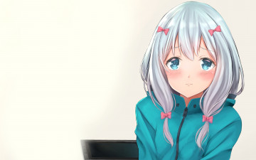 Картинка аниме eromanga-sensei девушка взгляд фон