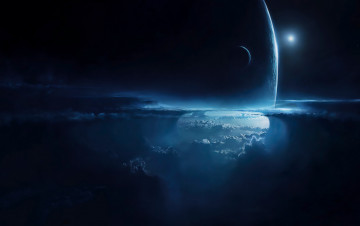 Картинка 3д+графика атмосфера настроение+ atmosphere+ +mood+ вселенная планеты поверхность