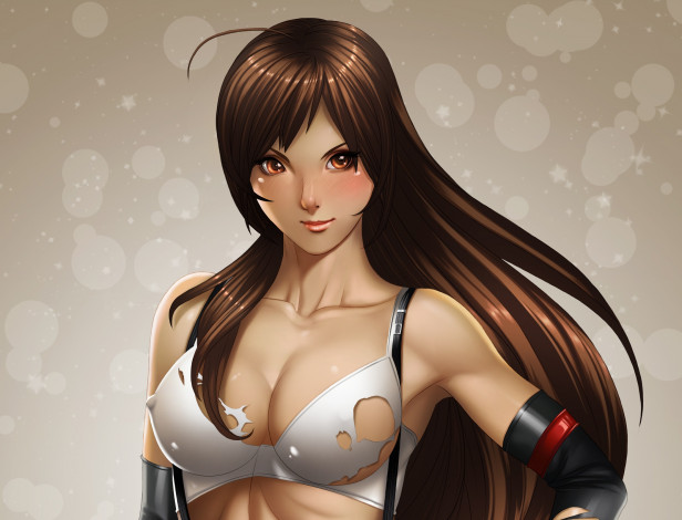 Обои картинки фото аниме, final fantasy, девушка, тифа