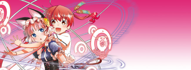 Обои картинки фото аниме, животные,  существа, фон, взгляд, девушка