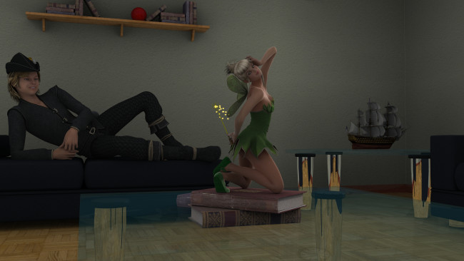 Обои картинки фото 3д графика, эльфы , elves, девушки, взгляд, фон