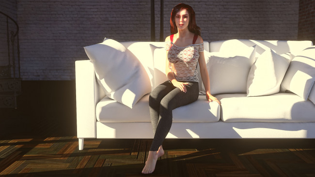 Обои картинки фото 3д графика, люди , people, взгляд, девушка, фон