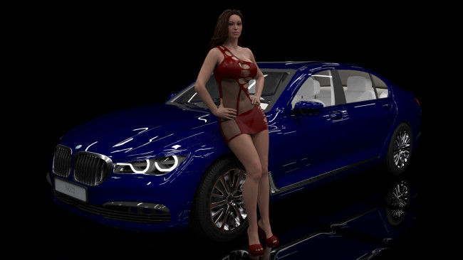 Обои картинки фото 3д графика, люди-авто, мото , people- car ,  moto, взгляд, девушка, фон