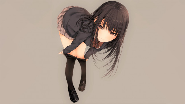 Обои картинки фото аниме, unknown,  другое, фон, взгляд, девушка