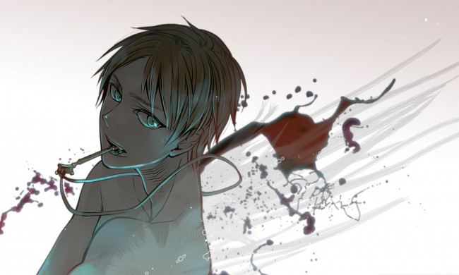 Обои картинки фото аниме, shingeki no kyojin, атака, титанов