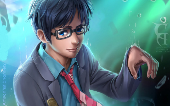 Обои картинки фото аниме, shigatsu wa kimi no uso, твоя, апрельская, ложь