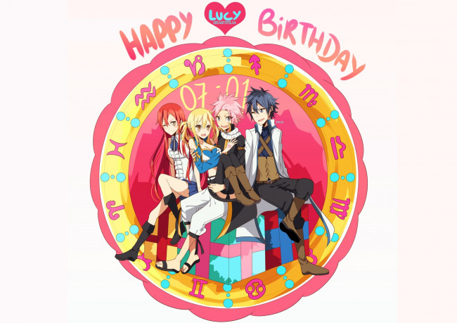 Обои картинки фото аниме, fairy tail, хвост, феи