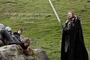 Картинка кино+фильмы game+of+thrones+ сериал люди камень меч казнь эддард старк