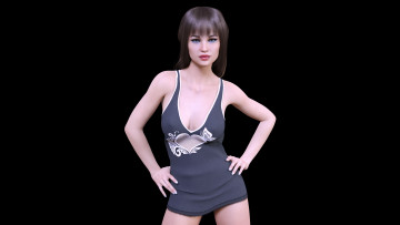 Картинка 3д+графика люди+ people фон взгляд девушка