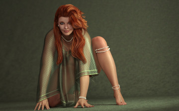 Картинка 3д+графика люди+ people девушка взгляд фон