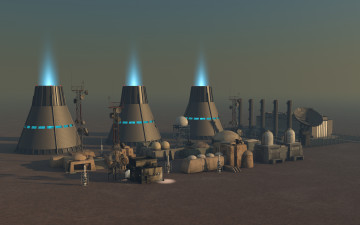 Картинка 3д+графика фантазия+ fantasy здания