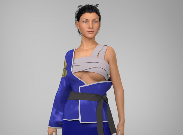 Обои картинки фото 3д графика, люди , people, девушка, взгляд, фон