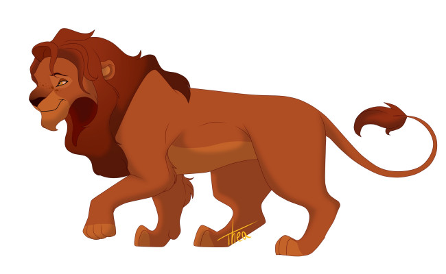 Обои картинки фото векторная графика, мультфильмы , cartoons, лев, фон