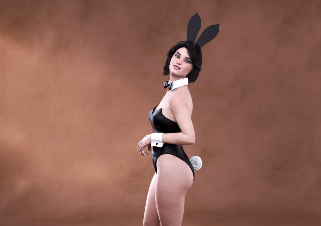 Обои картинки фото 3д графика, люди , people, девушка, взгляд, фон