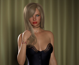 Картинка 3д+графика люди+ people фон взгляд девушка