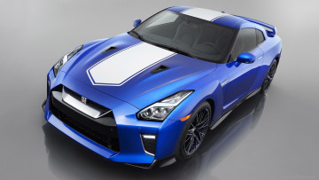 Картинка 2020+nissan+gt-r+50th+anniversary+edition автомобили nissan datsun ниссан купе gtr 50th anniversary edition 2020 синий