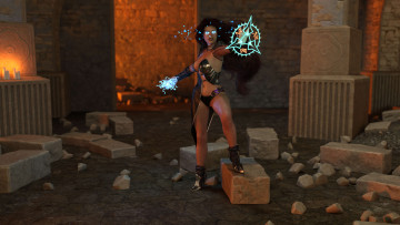 Картинка 3д+графика фантазия+ fantasy фон взгляд девушка