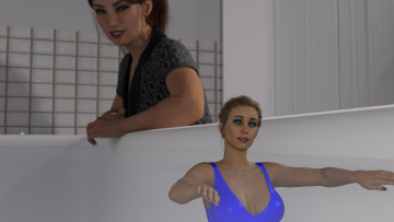 Картинка 3д+графика фантазия+ fantasy фон взгляд девушка