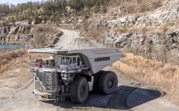 Картинка liebherr+t+264 техника строительная+техника транспортные средства карьерный самосвал liebherr t264 самосвалы большие грузовики добыча камня